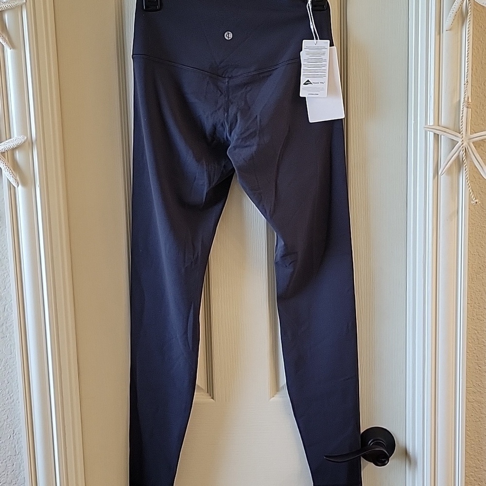 Women's M High-Waisted Leggings Grayish Blue M - Picture 13 of 16